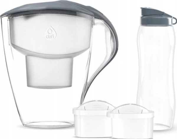Filter pitcher Dafi Dafi Astra unimax steel 3L + 2 cartridge unimax + water bottle | Köksutrustning - Vattenfiltrering - Vattenfiltreringskanna | GameStuff