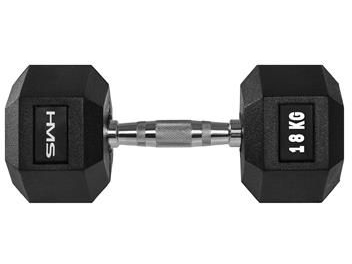 Hms Kurzhantel Hex Pro Gummiert 1 X 18 Kg