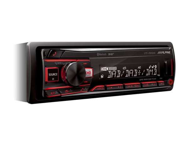 Alpine UTE-200BT, Svart, 1 DIN, 50 W, AAC, FLAC, MP3, WMA, LCD, A2DP, AVRCP, HFP | Bilvård & Biltillbehör - Bilens Interiörutrustning - HiFi för bilar - Bilstereo | GameStuff