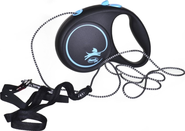 Flexi Black Design M Snor 5 M, 20 Kg, Blå