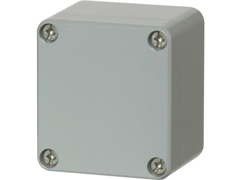 FIBOX Montageboks Korrosionsbestanding Aluminium 66x60x46 mm Grå RAL7001 IP 66 og IP 67 Tom
