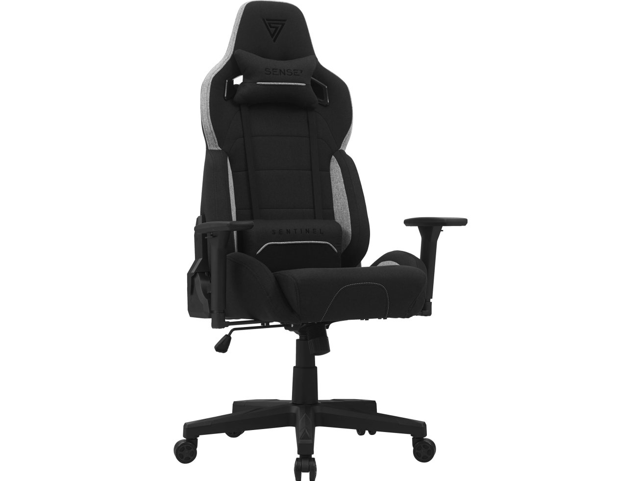 Sense7 Sentinel Stoff Gaming Stuhl, Schwarz Und Grau