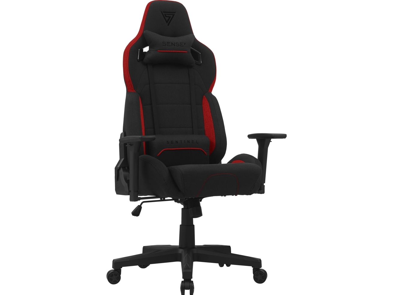 Sense7 Sentinel Stoff Gaming Stuhl, Schwarz Und Rot