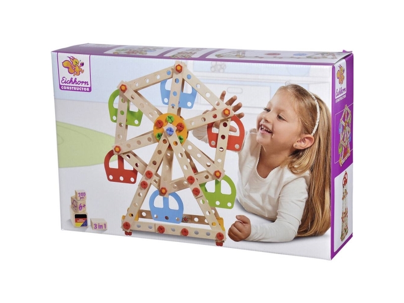 Eichhorn Statybiniai Blokeliai Constructor Carousel 3in1 240 Dalys