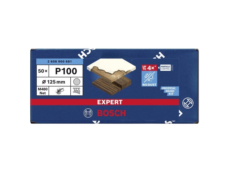Bosch Slibeblad Exc 125Mm Net K100 50Stk Exp