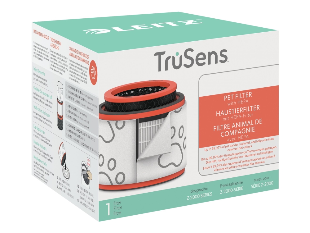 Kæledyrs 3-i-1 HEPA tromlefilter til Leitz TruSens Z-2000/Z-2500 medium luftrenser