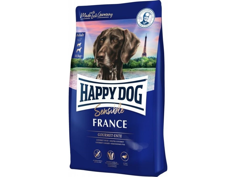 Happy Dog 60556, Adult, Jede Rasse, Riese (=45 Kg), Groß (26-44 Kg), Mittelgroß (11-25 Kg), Ente, 4 Kg, Gluten-Frei