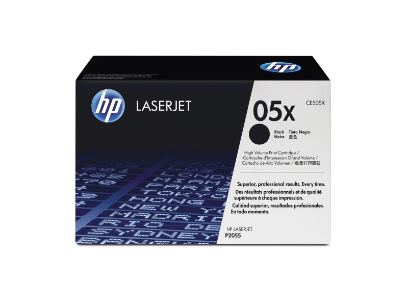Lasertoner HP 05X CE505X, 6.500 sider, Sort