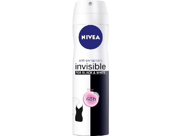 Nivea Invisible Black & White Antiperspirant Spray 48H Clear 150Ml