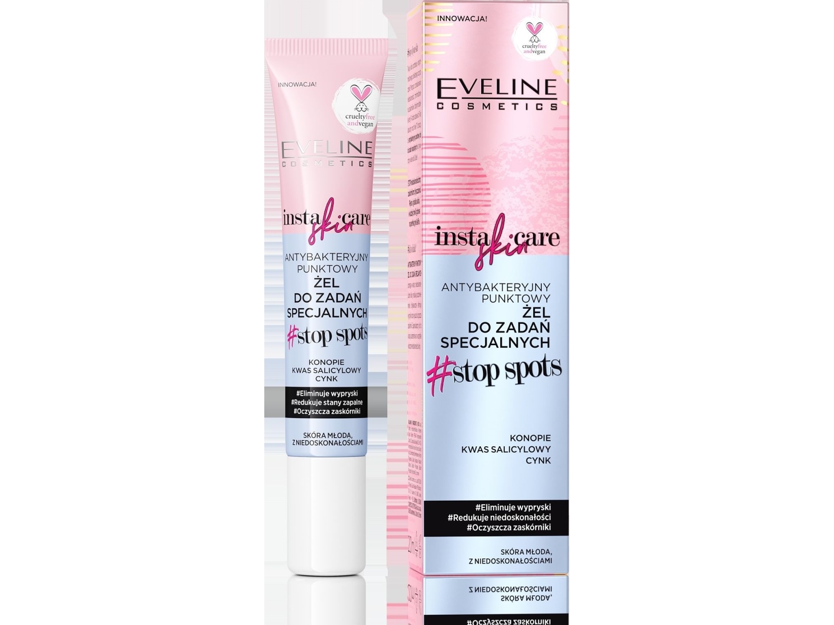 Eveline Cosmetics Insta Skin Antibacterial Spot Gel 20Ml 250Ml Natural