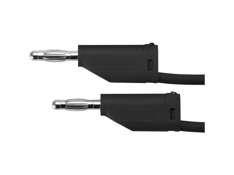 Schützinger MFK 15 / 1 / 100 / SW Prøveledning [Stik 4 mm - Stik 4 mm] 100.00 cm Sort