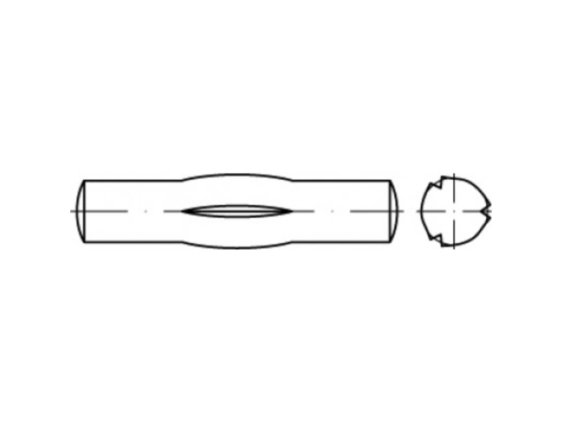 TOOLCRAFT TO-5438142 rillad spårspik 8 mm stål 100 st | Verktyg & Verkstad - Spik & stift - Cylindriska stift | GameStuff