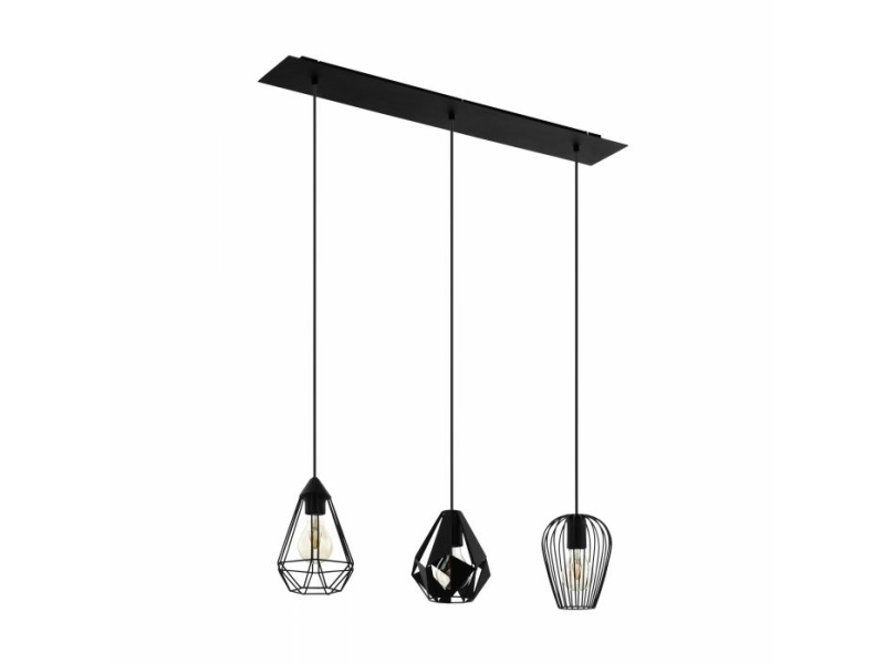 Eglo Distaff Langbord 3Xe27 Sort