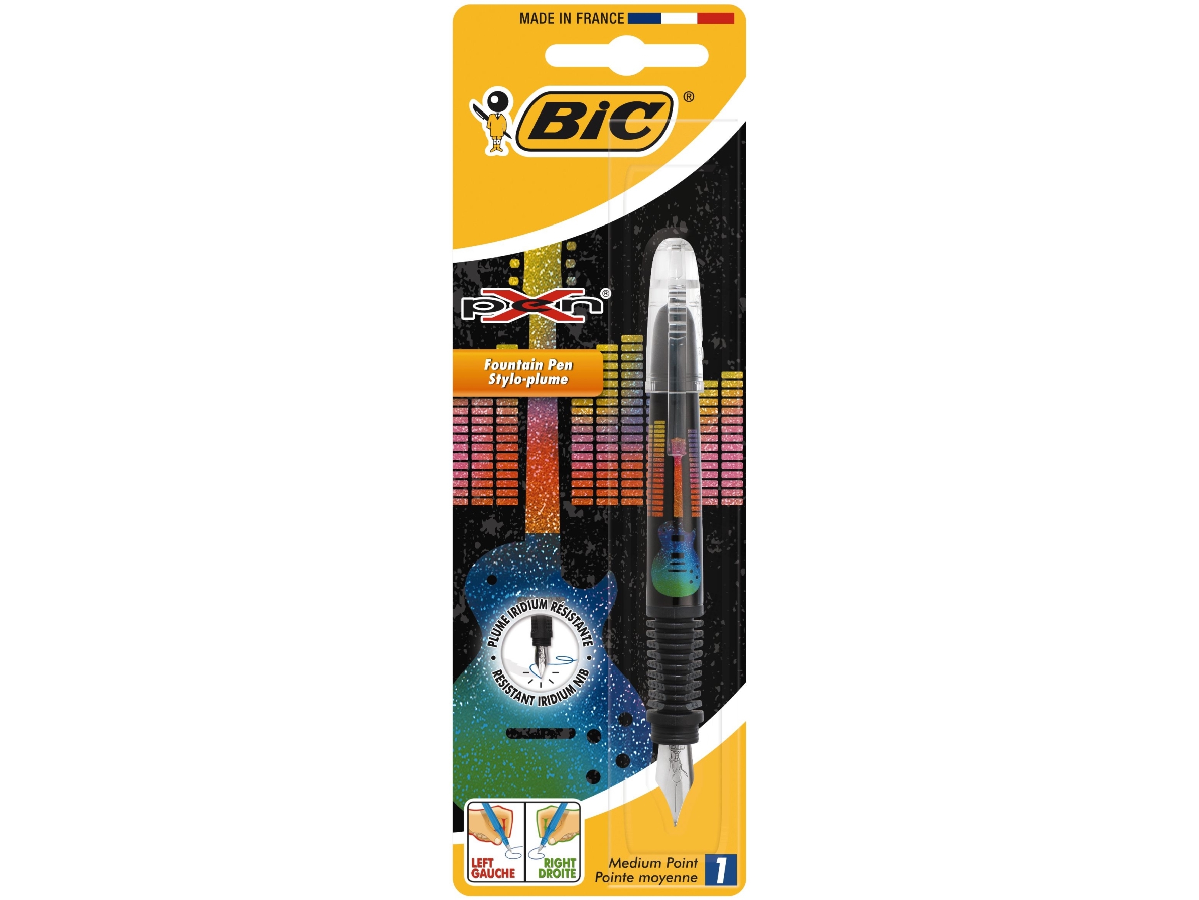 BIC 8794083, Svart, Påfyllning med eyedropper-system, Blå, Gummi, Kursiv spets, Iridium stål | Skrivredskap - Kulspetspennor & Reservoarpennor - Reservoarpennor | GameStuff