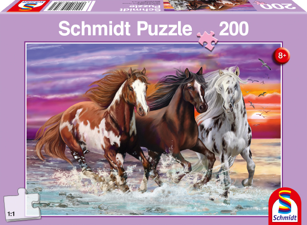 Schmidt Spiele Wildes Pferde-Trio, 200 Stück(E), Tiere, 8 Jahr(E)