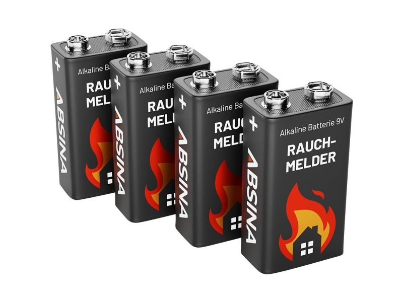 Absina 401005-4 9 V blockbatteri 4 st | EL Artiklar - Batteri - 9V batterier | GameStuff