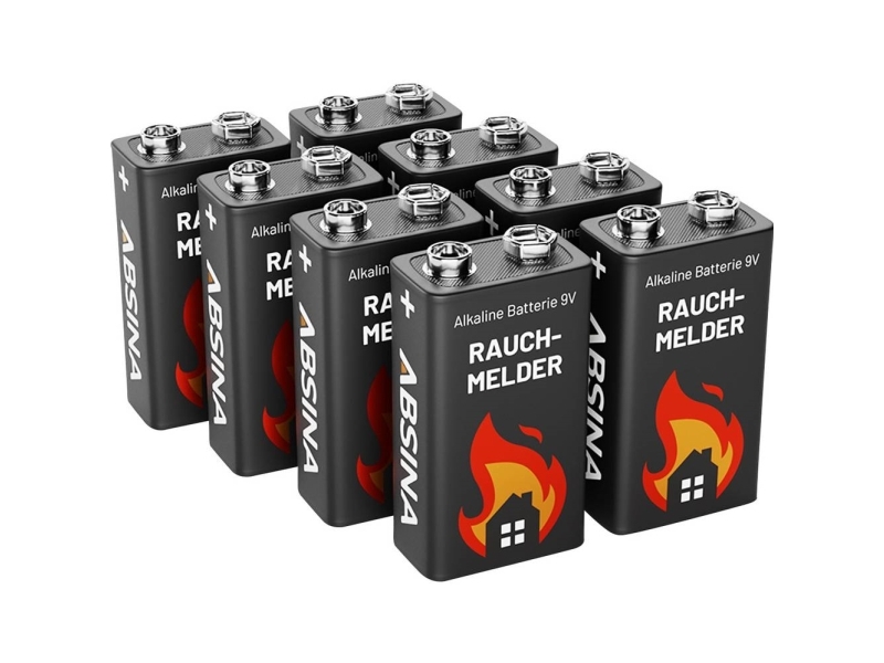 Absina 401005-8 9 V blockbatteri Alkalin-mangan 9 V 8 st | EL Artiklar - Batteri - 9V batterier | GameStuff