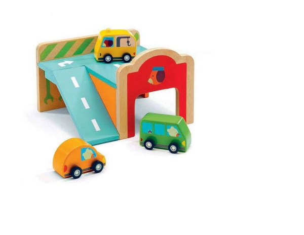 Djeco Dj06387, Vehicle & Track Set, 1,5 År, Træ, Flerfarvet