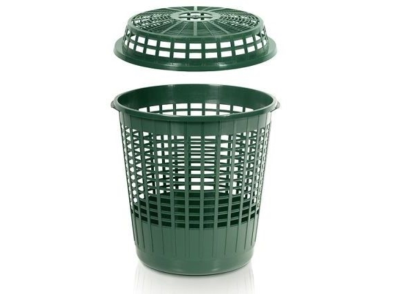 PROSPERPLAST låg til affaldsspand grøn CAGE 60L