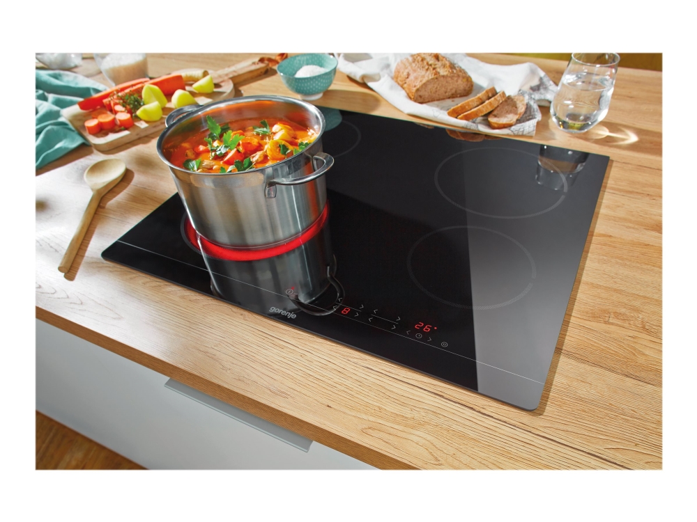 Gorenje ECT641BSC - Keramisk häll - 4 kokplattor - Fördjupning - bredd: 56 cm - djup: 49 cm - with sanded sides - svart | Vitvaror - Spishäll - Keramikhäll | GameStuff