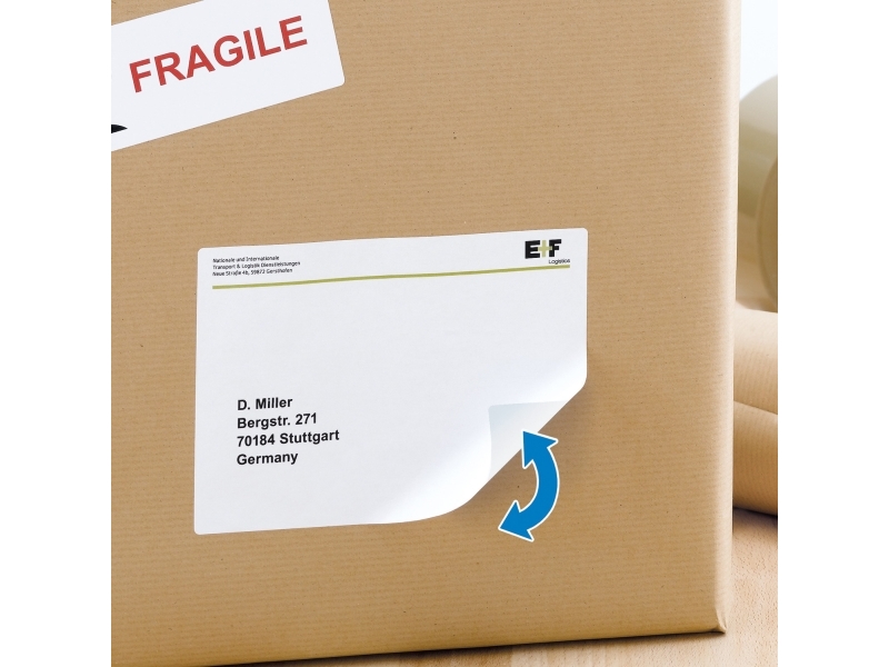 HERMA 10317, Vit, Rundad rektangel, Lösa, 99.1 x 93.1 mm, papper, Matt | Papper & Emballage - Vitt papper - Vitt A4 | GameStuff