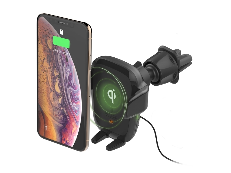 iOttie Auto Sense, Automatisk, USB, 12 V, Trådlös laddning, Svart