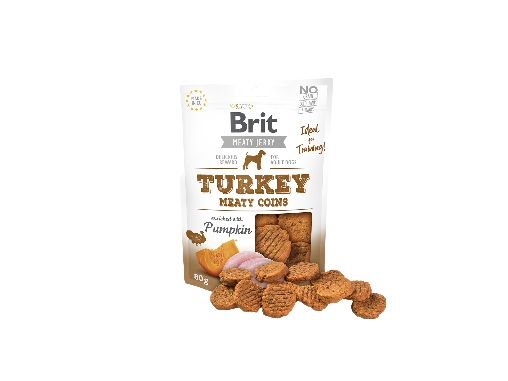 Brit Jerky Turkey Meaty Coins - Valpgodis med kalkon - 80 g | Sällskapsdjur - Katt - Kattgodis | GameStuff