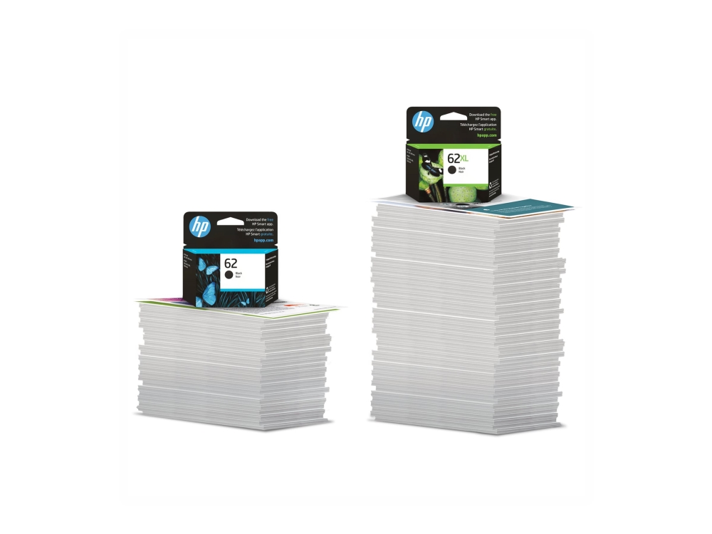 Hp 62Xl Black Ink Cartridge, Hohe (Xl-) Ausbeute, Tinte Auf Pigmentbasis, 12 Ml, 600 Seiten