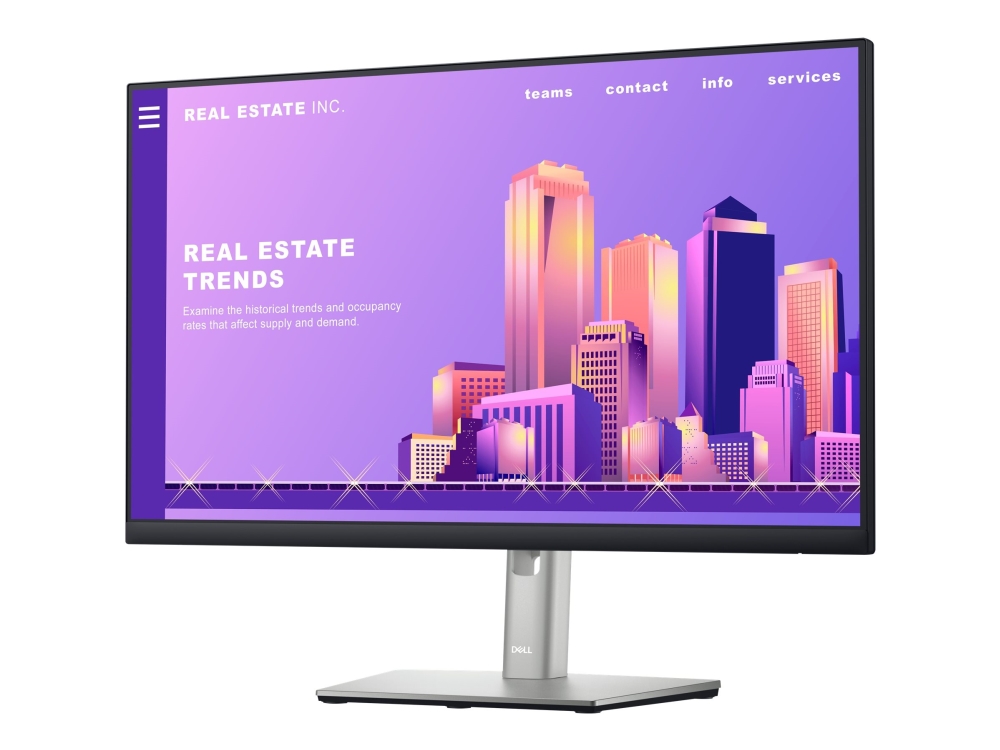 Dell P2422h - Led-Skærm - 24" (23.8" Til At Se) - 1920 X 1080 Full Hd (1080P) @ 60 Hz - Ips - 250 Cd/M² - 1000:1 - 5 Ms - Hdmi, Vga, Displayport - Me