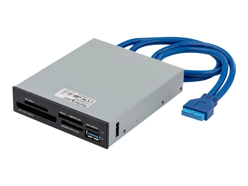 StarTech.com USB 3.0 Internal Multi-Card Reader with UHS-II Support - SD/Memory Stick/Compact Flash Memory Card Reader (35FCREADBU3) - Kortlæser - 3,5" (CF 1, CF II, MS, MS PRO, MMC, SD, MS