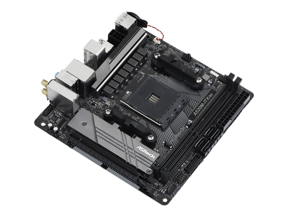 Asrock A520m-Itx/Ac Mainboard Amd A520 Am4 Mini-Itx Ddr4
