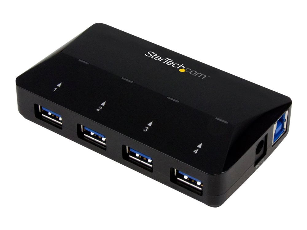 StarTech.com 4-Port USB 3.0 Hub plus Dedicated Charging Port - 1 x 2.4A Port - USB Hub and Fast-Charging Station (ST53004U1C) - USB sharing switch til periferiudstyr - 4 x SuperSpeed