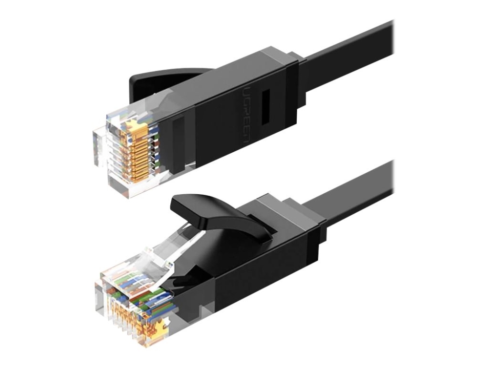 Ugreen - Netværkskabel - Rj-45 (Han) Til Rj-45 (Han) - 2 M - Utp - Cat 6 - Rund, Strenget - Sort