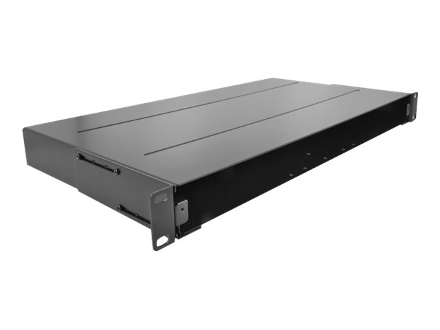 Delock 19? Lwl Glasfaser Spleißbox 96 Fasern, Regal-Sockel, Metall, Schwarz