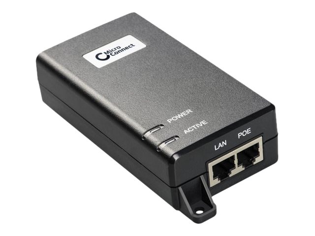 Microconnect Poeinj-30W-Uk, 10 Gigabit Ethernet, 10 Mbit/S, 10/100, Ieee 802.3Af, Cat5, Ce, Fcc