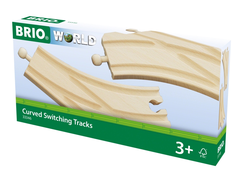 BRIO 33346 Böjda växlar | Leksaker - Konstruktions leksaker - Trä konstruktion | GameStuff