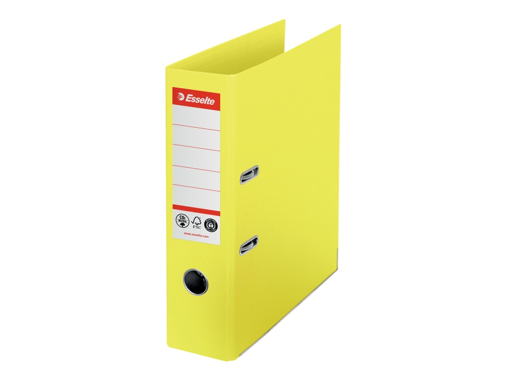 Esselte - Spakbågesfil - ryggbredd: 75 mm - för A4 (210 x 297 mm) - kapacitet: 500 ark - gul | Bokstavsorganisatorer | GameStuff