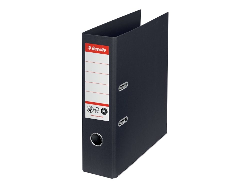 Produktfoto för Esselte - Spakbågesfil - ryggbredd: 72 mm - för A4 - kapacitet: 500 ark - svart