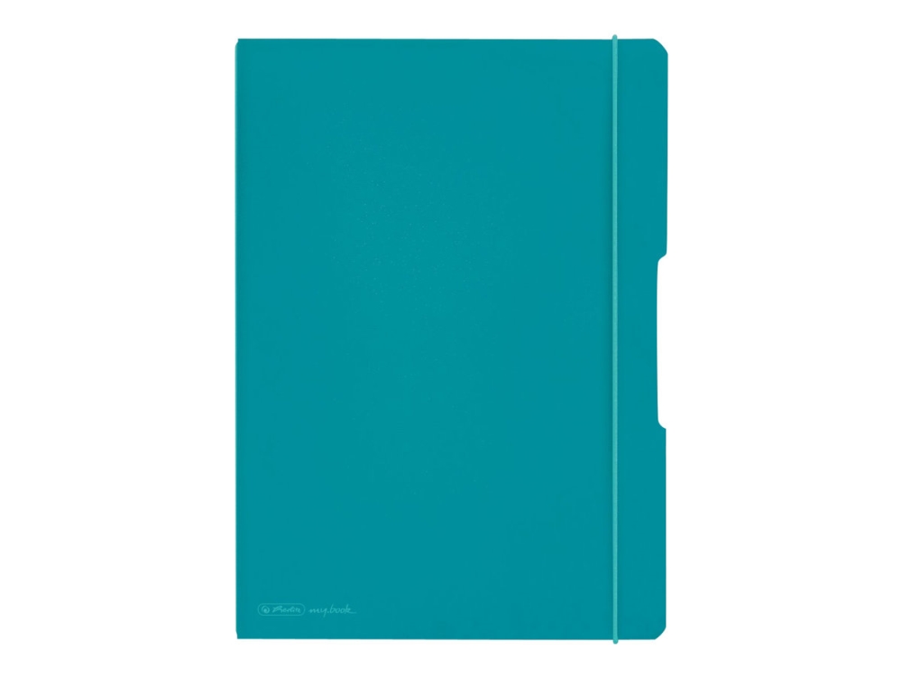Herlitz my.book flex - Notesbog - A4 - 80 ark / 160 sider - hvidt papir - linjeret, kvadreret - caribisk turkis dække - polypropylen (PP)