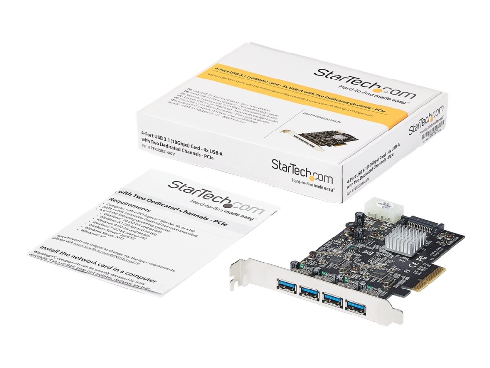 StarTech .com 4-Port USB PCIe Adapter, Kontrollerkarte - Image 4