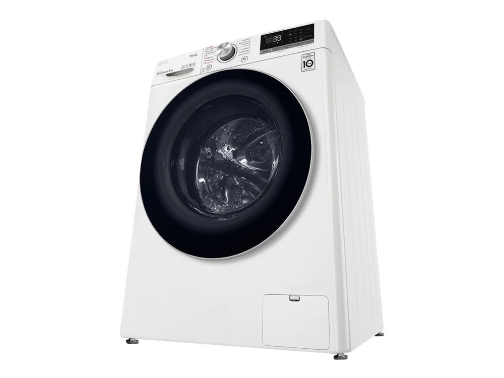 LG F4WV709P1E - Vaskemaskin - Wi-Fi - bredde: 60 cm - dybde: 56.5 cm - høyde: 85 cm - frontileggelse - 68 liter - 9 kg - 1400 rpm - hvit