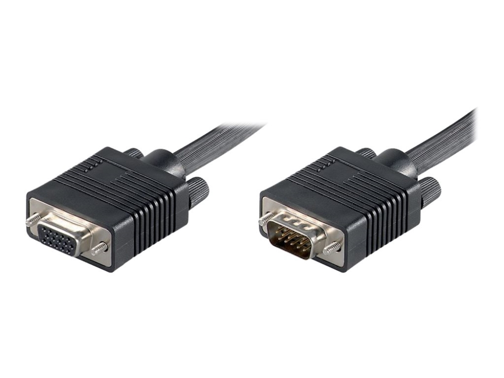 Microconnect - Vga Forlængerkabel - Hd-15 (Vga) (Hun) Til Hd-15 (Vga) (Han) - 5 M - Tommelskruer, 1080P Support 60 Hz (Vga) - Sort