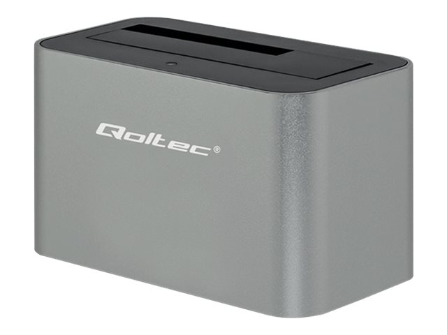 Qoltec - Hdd-Dockingstation - Einschübe: 1 - 2,5", 3,5" - Sata - Usb 3.0 - Silber