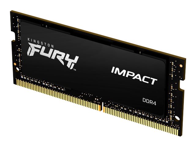 Kingston Technology Fury 32Gb 3200Mt/S Ddr4 Cl20 Sodimm Impact, 32 Gb, 1 X 32 Gb, Ddr4, 260-Pin So-Dimm, Schwarz