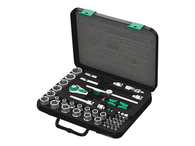 Wera 05003594001, Steckschlüssel-Set, 43 Stück(E), Schwarz, Chrom, Grün, Ce, Ratschengriff, 3/8"