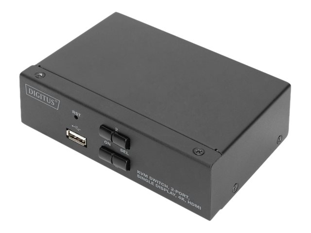 Digitus Kvm-Switch, 2-Port, Single-Display, 4K, Hdmi , 3840 X 2160 Pixel, 4K Ultra Hd