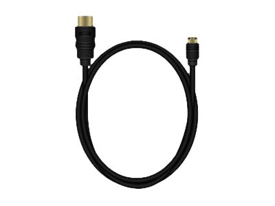 Mediarange - Hdmi-Kabel Med Ethernet - Hdmi Stik Til 19 Pin Mini Hdmi Type C Stik - 1.5 M - Tripel-Afskærmet - Sort - Rund, 4K Support