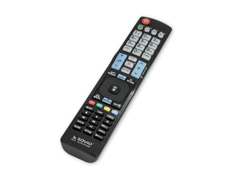 Savio Rc-11, Tv, Ir Trådløs, Tryk På Knapper, Sort
