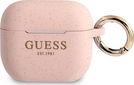 Guess Guess GUA3SGGEP AirPods 3-cover pink/rosa silikone glitter