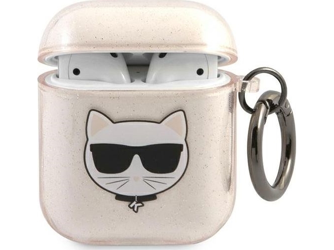 Karl Lagerfeld Etui Karl Lagerfeld Kla2uchgd Apple Airpods Cover Guld/Guld Glitter Choupette